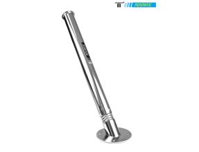 Mosmatic 29.097 Wand holder, polished stainless steel spring loaded floor mount with recovery port. 27.8